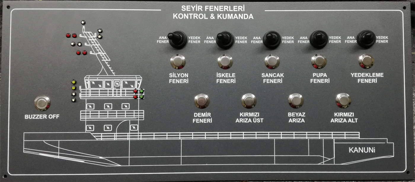 Özel Üretim Seyir Fenerleri Kontrol Paneli 